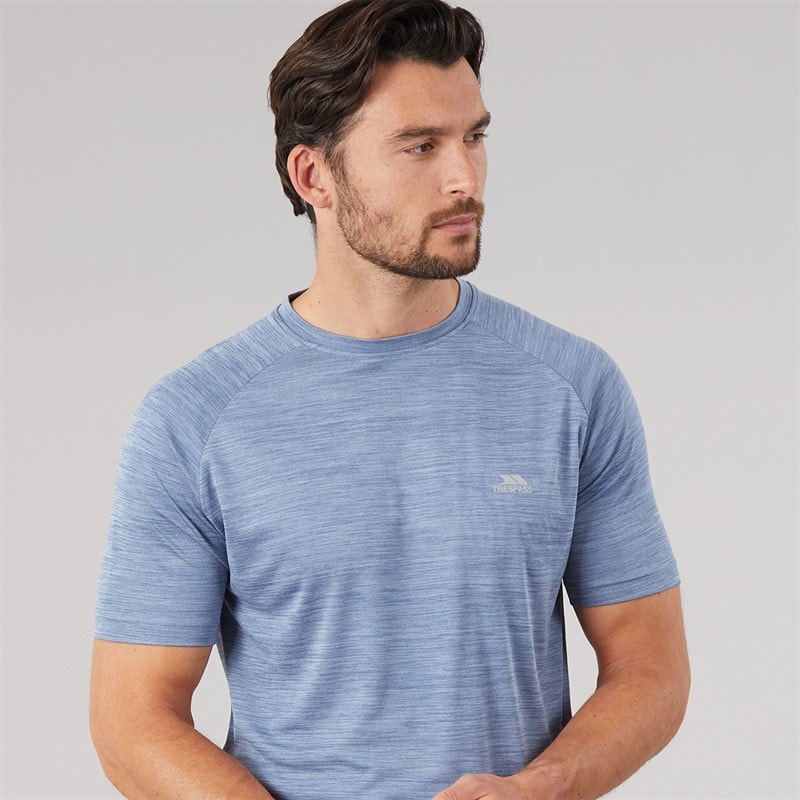 Herre Leecana tech t-shirt Denim Blue Marl - Billede 3