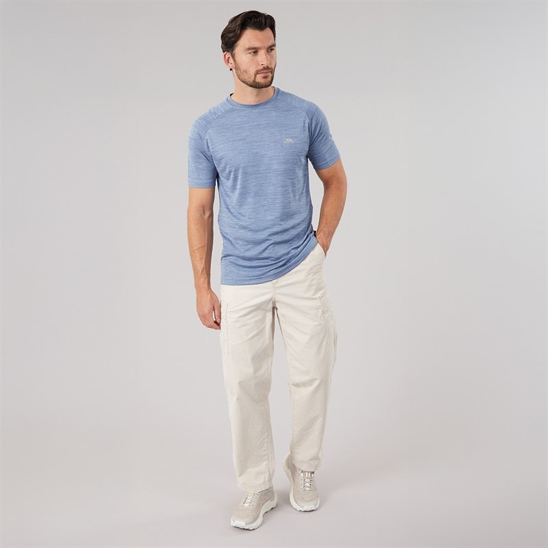 Herre Leecana tech t-shirt Denim Blue Marl - Billede 4