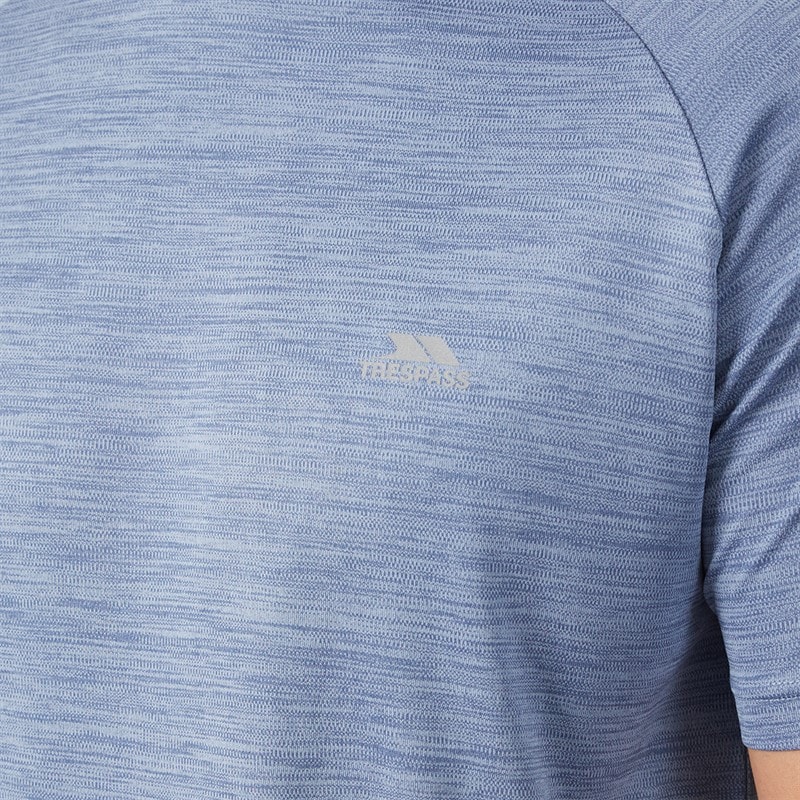 Herre Leecana tech t-shirt Denim Blue Marl - Billede 5