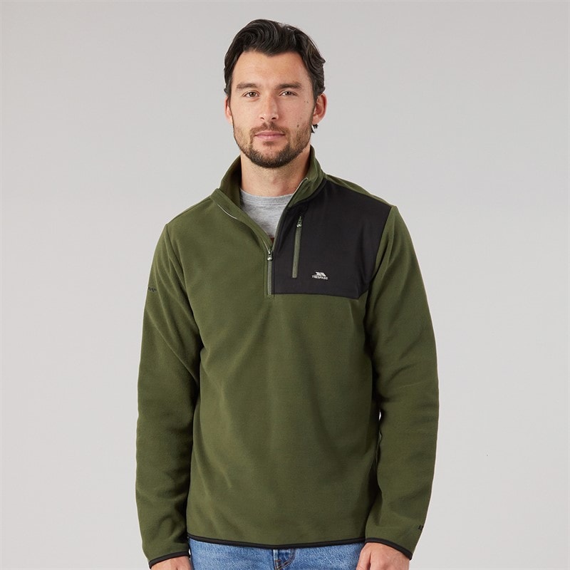 Herre mcgeechan 1/2 zip mikrofleece Dark Vine - Billede 1