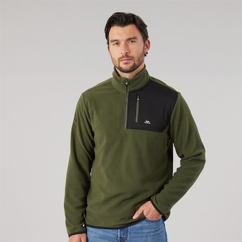 Herre mcgeechan 1/2 zip mikrofleece Dark Vine - Billede 3