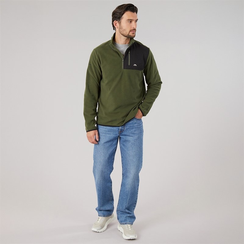 Herre mcgeechan 1/2 zip mikrofleece Dark Vine - Billede 4