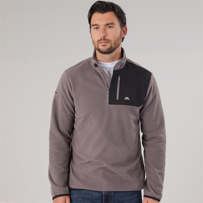 Herre mcgeechan 1/2 zip mikrofleece Mid Grey - Billede 1