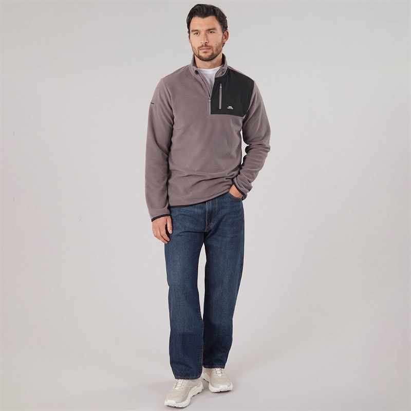 Herre mcgeechan 1/2 zip mikrofleece Mid Grey - Billede 4