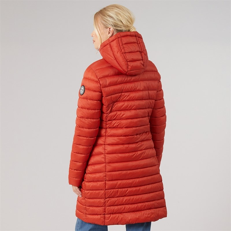 Dame briarlea vatteret hættetrøjelang frakke Burnt Orange - Billede 2