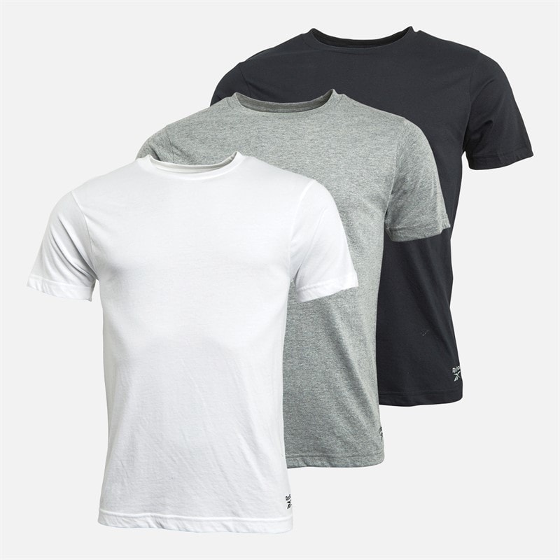 Herre Santo tre-pak t-shirts Sort/Grå Marl/Hvid - Billede 1