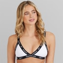 Dame dotty bomulds trekants-bh Hvid