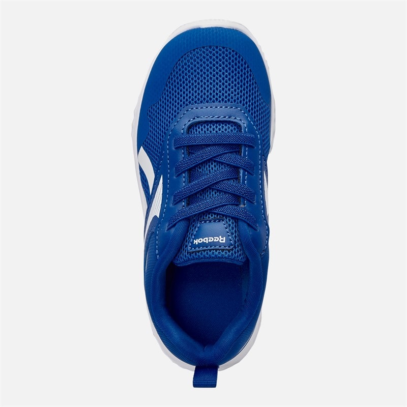 Reebok Spædbarn rush runner 5 elastisk snørebånd neutrale løbesko - Vector Blue/Vector Blue/Hvid - Billede 4