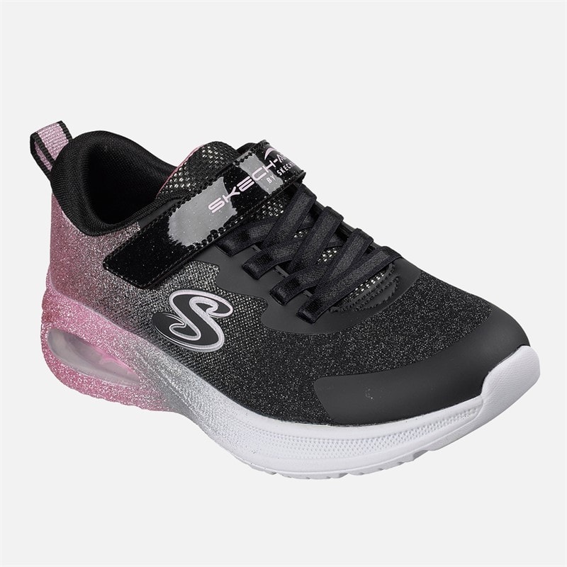 SKECHERS Drenge piger microspec max advance glitz sneakers - Sort - Billede 3