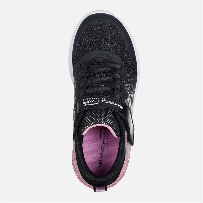SKECHERS Drenge piger microspec max advance glitz sneakers - Sort - Billede 4