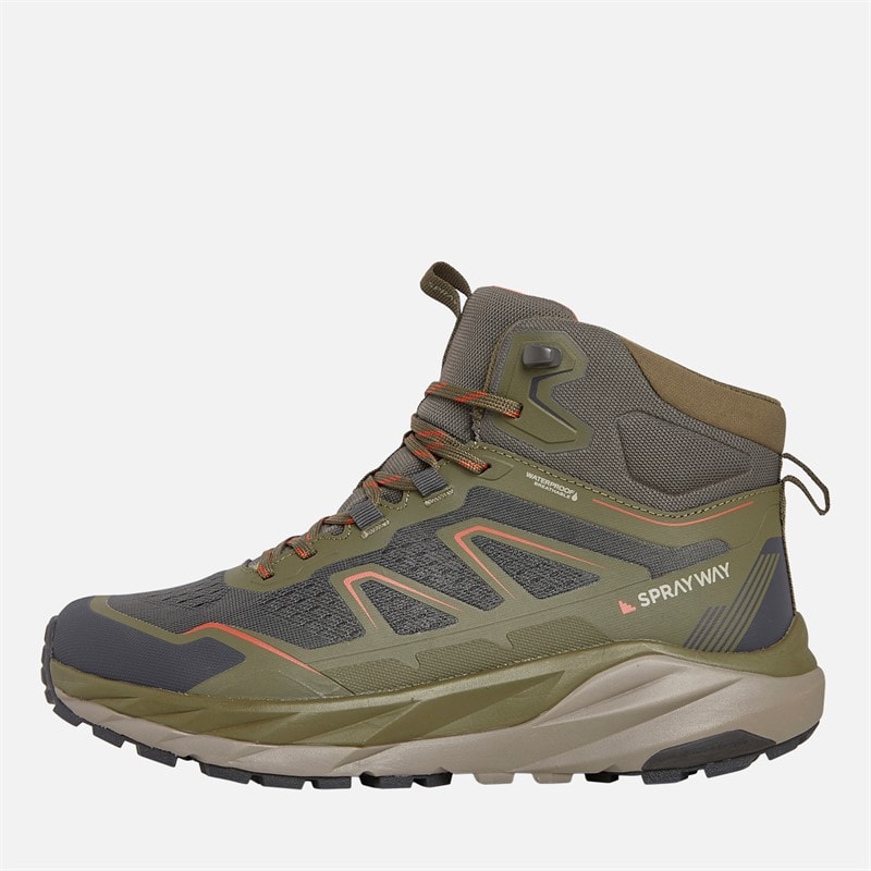 Herre higger 2 mid hydroDRY vandtætte trail vandrestøvler Olive/Beluga - Billede 1