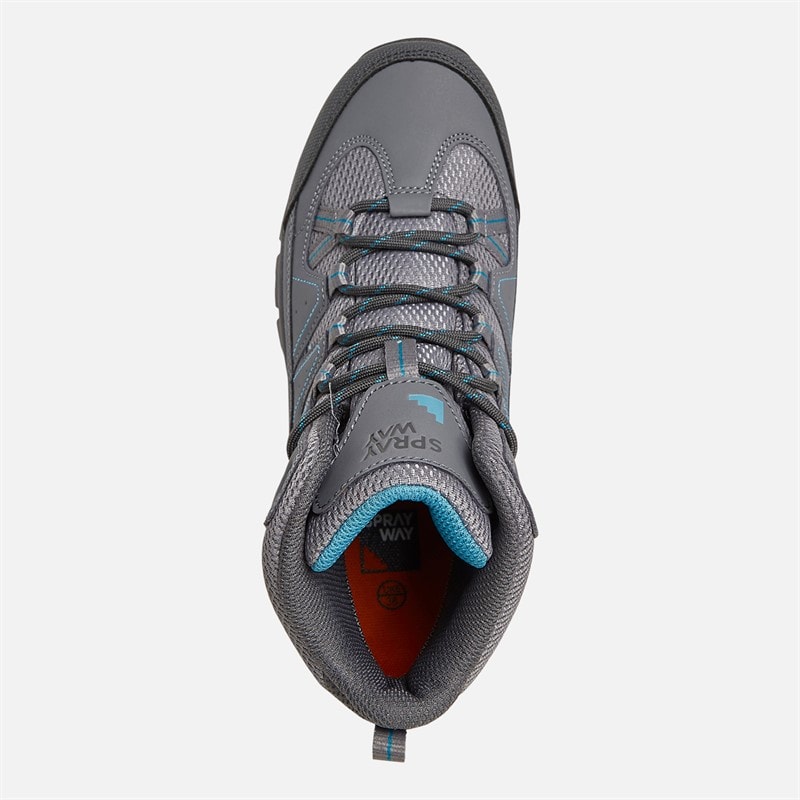 Dame winhill mid hydroDRY vandtætte trail vandrestøvler Mid Grey - Billede 4