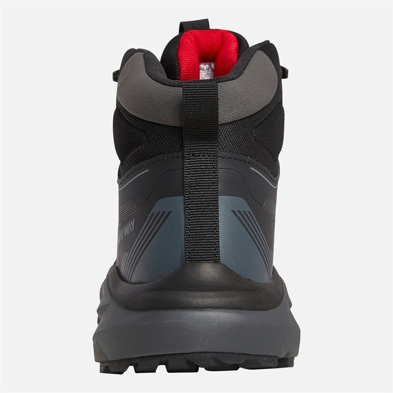 Herre higger 2 mid hydroDRY vandtætte trail vandrestøvler Sort/Tango Red - Billede 3