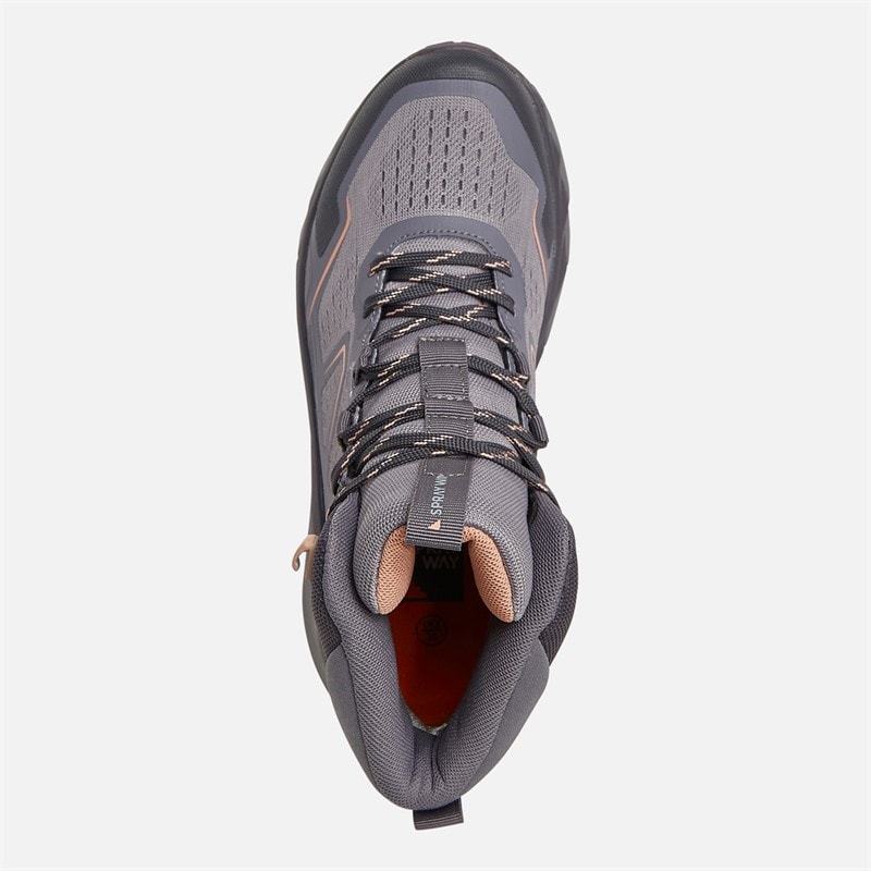 Dame higger 2 mid hydroDRY vandtætte trail vandrestøvler Dusty Purple - Billede 4