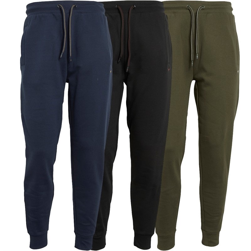 Herre trepak joggers med trifoliumprint Sort/Marine/Khaki - Billede 3