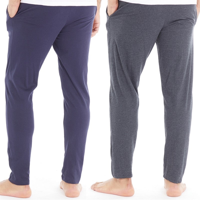 Herre rene to-pack loungewear joggers Charcoal/Marineblå - Billede 2