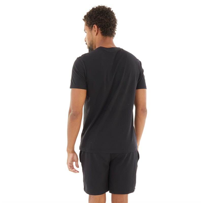 Herre wells t-shirt og shorts pyjamasæt Sort - Billede 2