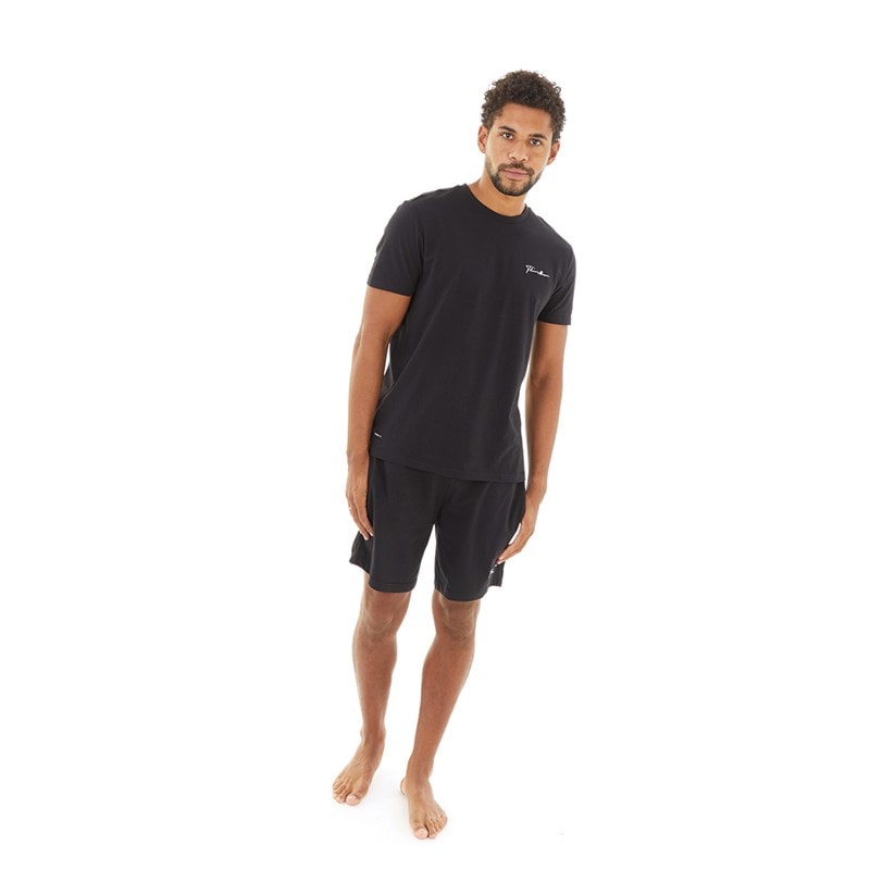 Herre wells t-shirt og shorts pyjamasæt Sort - Billede 4