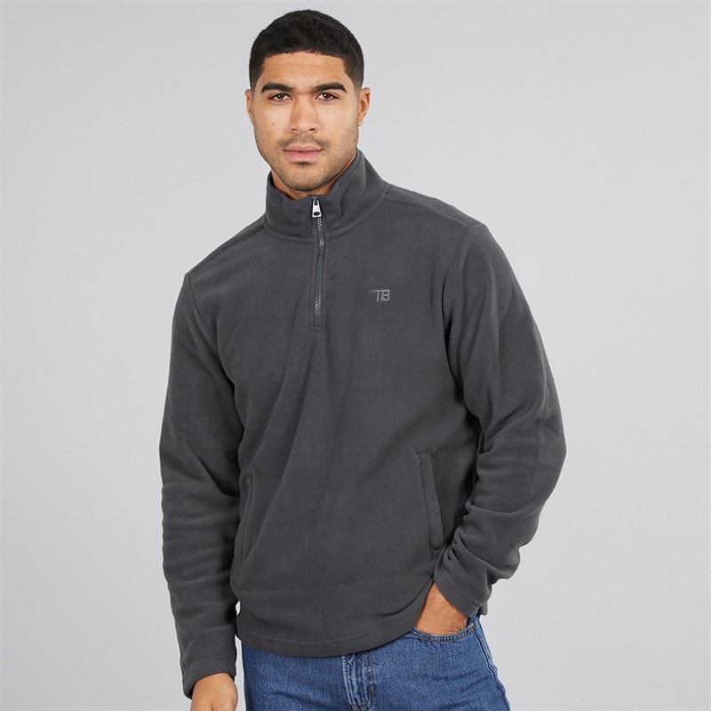 Herre blade 1/4 lynlås fleece Slate - Billede 3