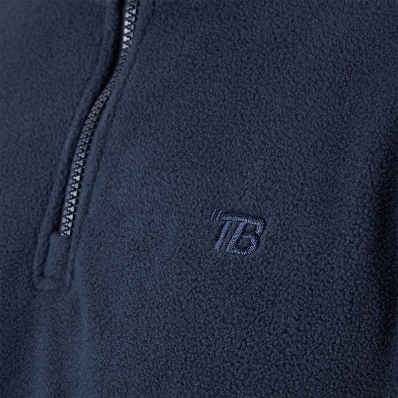 Herre blade 1/4 lynlås fleece Marineblå - Billede 3