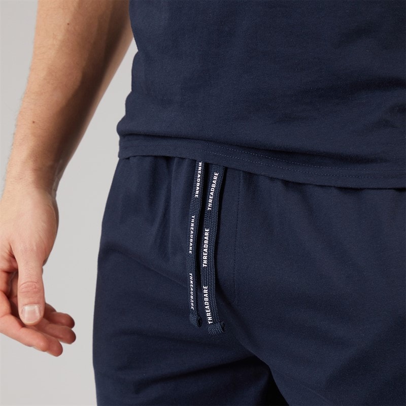 Herre wells t-shirt og shorts pyjamasæt Marineblå - Billede 5