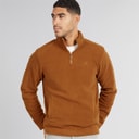 Herre blade 1/4 lynlås fleece Rust