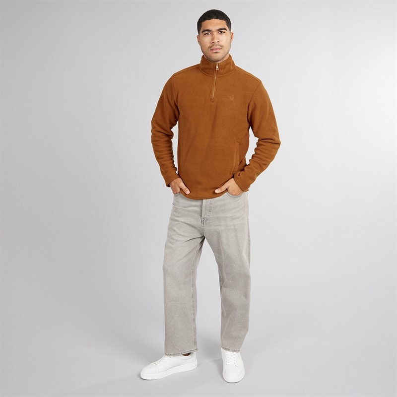 Herre blade 1/4 lynlås fleece Rust - Billede 4