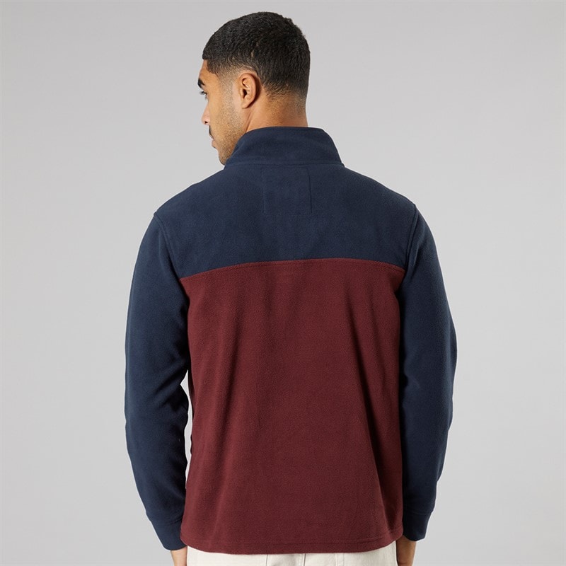 Herre wham 1/4 lynlås fleece Marine/Bourgogne - Billede 2