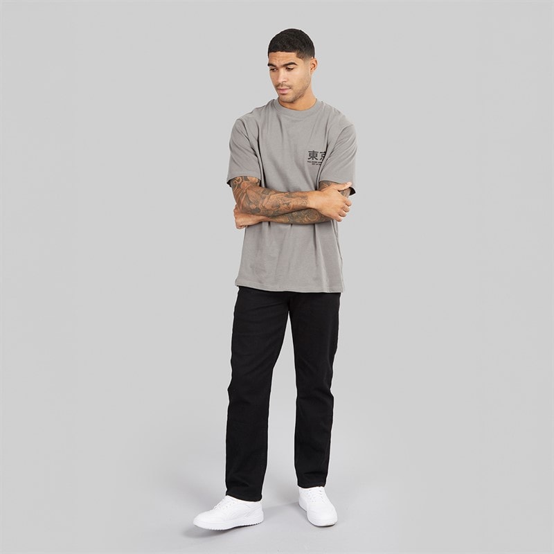 Herre axel afslappet pasform grafisk t-shirt Slate - Billede 4