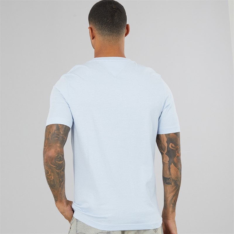 Herre script flag t-shirt Breezy Blue - Billede 2