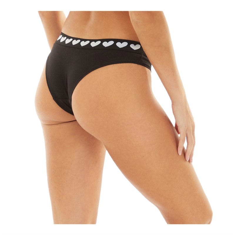 Dame lc hearts fem-pak trusser Sort/Hvid - Billede 2