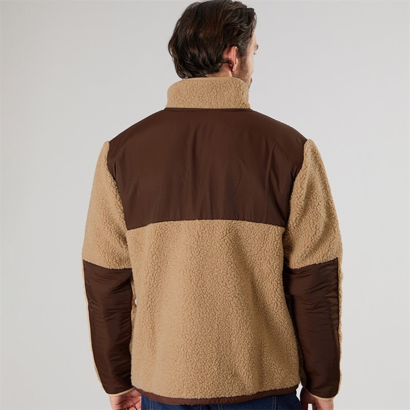 Herre panel lynlås fleece Sand - Billede 2
