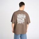 Herre tas print t-shirt Brun