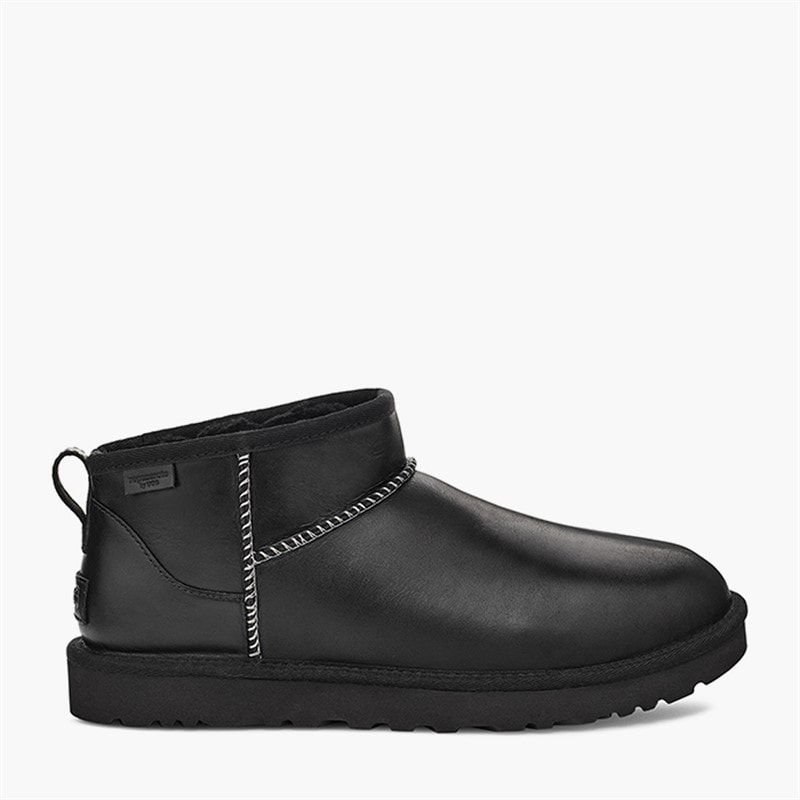 UGG® Herre klassiske ultra mini læder regenerate støvler - Sort