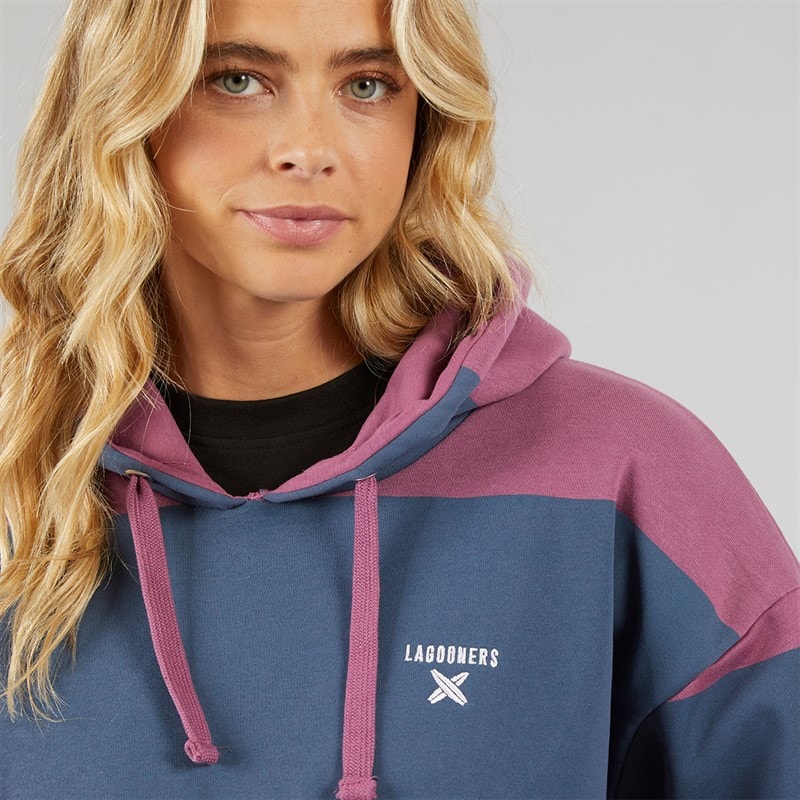 Dame sky hættetrøje Rosebud/Stone Blue - Billede 3