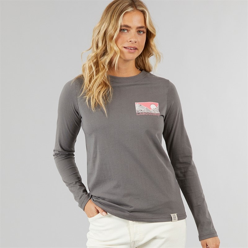 Dame cullen langærmet t-shirt Charcoal - Billede 2