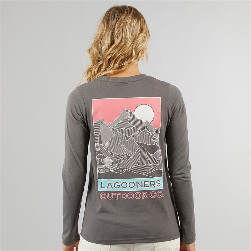Dame cullen langærmet t-shirt Charcoal - Billede 3
