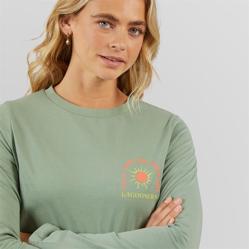 Dame airdrie langærmet t-shirt Green Bay - Billede 5