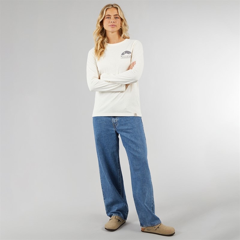 Dame fife langærmet t-shirt Ecru - Billede 4