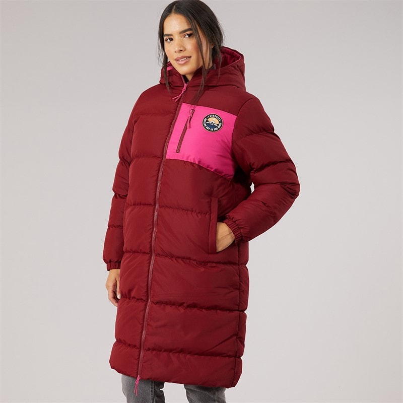 Dame excursion lang pufferjakke Bordeaux - Billede 3
