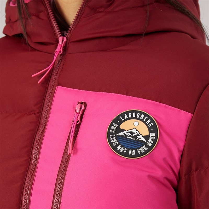 Dame excursion lang pufferjakke Bordeaux - Billede 5