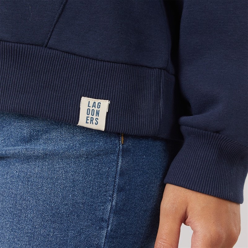 Dame rosetorn hættetrøje Navy - Billede 4