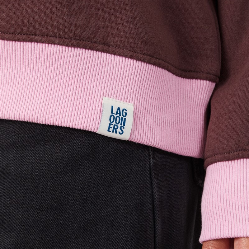Dame sky hættetrøje Pink/Brun - Billede 3