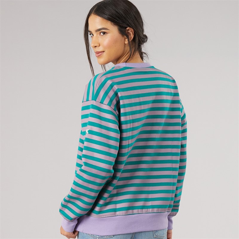 Dame dewwfall stribet sweatshirt Grape - Billede 2