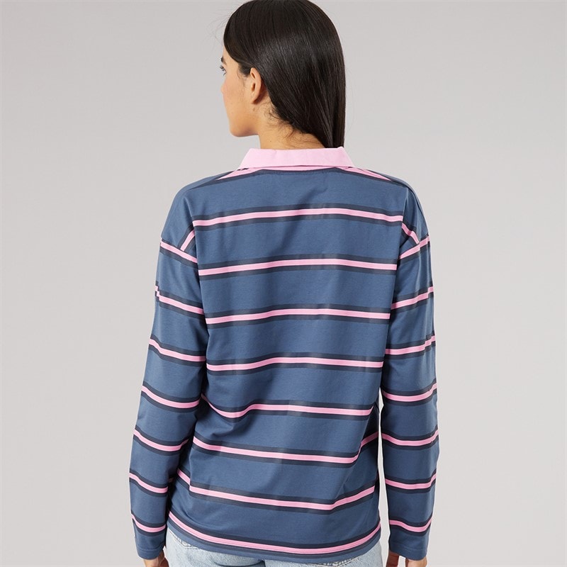 Dame cederskjorte med krave Stone Blue - Billede 2
