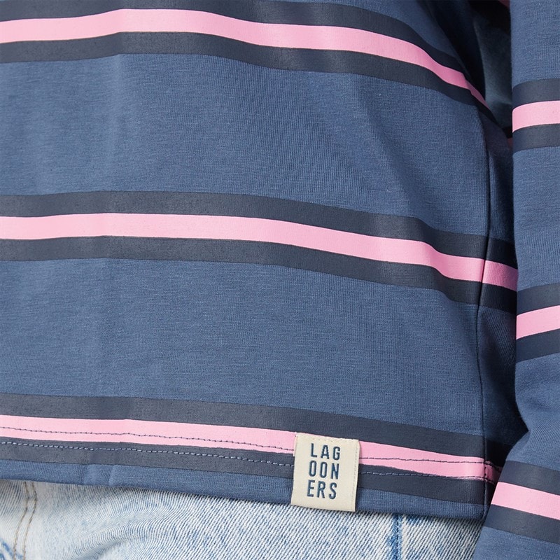 Dame cederskjorte med krave Stone Blue - Billede 3
