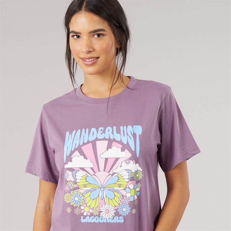 Dame wren t-shirt Grape - Billede 3