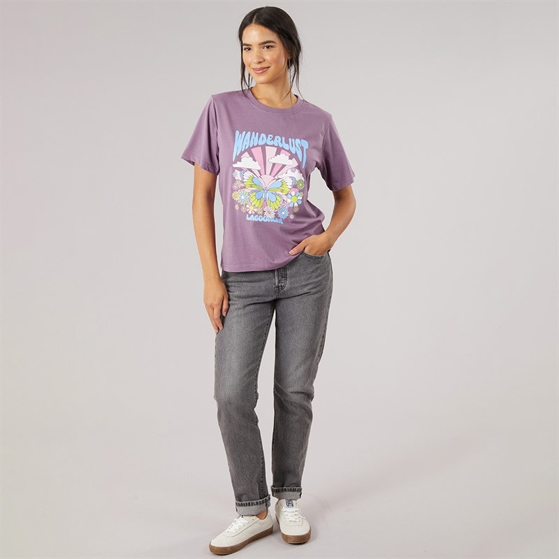 Dame wren t-shirt Grape - Billede 4