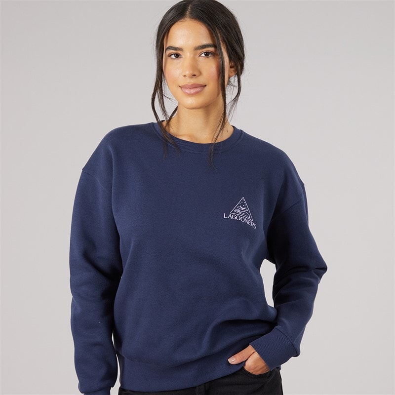 Dame willowmere grafisk sweatshirt Navy - Billede 2