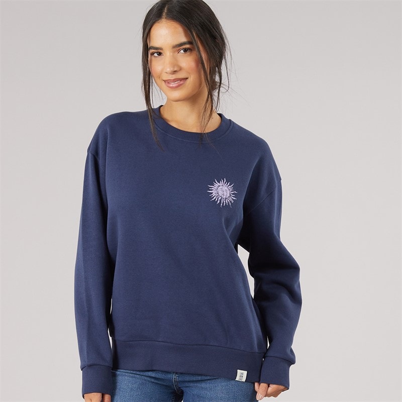 Dame fogmere grafisk sweatshirt Navy - Billede 2